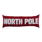 36l X 12h Wovencotton Lumbar Pillow W Applique North Pole