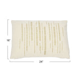 24l X 16w Woven Cotton Lumbar Case W Polyinsert
