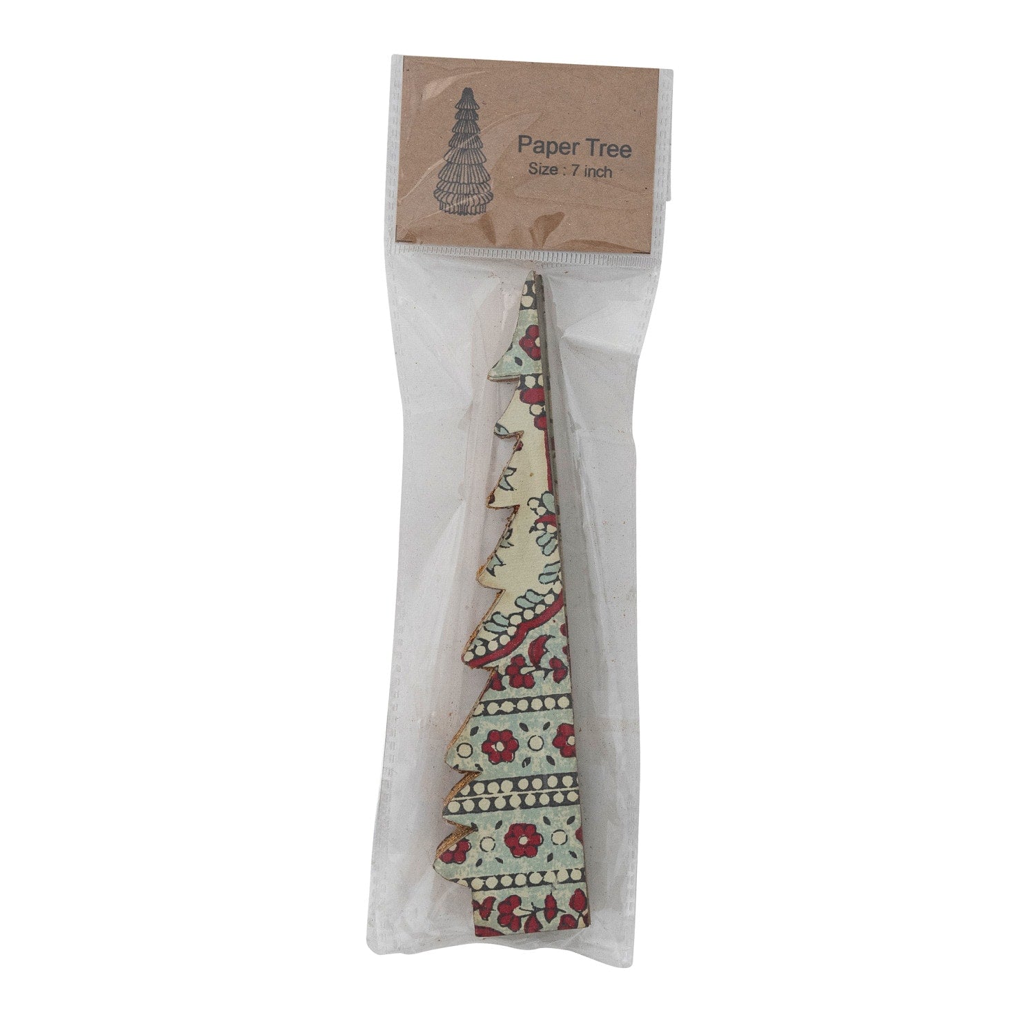 Recycled Paper Folding Honeycomb Tree W Gold Glitter Edge