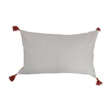26l X 16w Cotton Print Pillow W Tassels