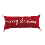 36l X 14h Cotton Lumbar Pillow, Merry Christmas