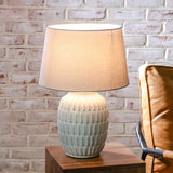 White Thick Stripe Lamp