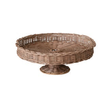 13-3/4" Rd X 5-1/2"h Woven Rattan Pedestal, Natural Color