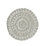 15 Round Recycled Cotton Blend Crocheted Placemat