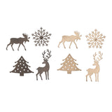 3-1/2h - 6h Metal Holiday Magnets, 4 Styles, 2finishes
