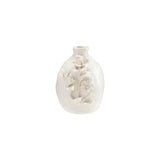 Stoneware Vase W 3dflowers, White