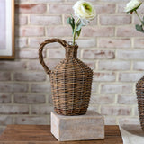 9.5 Nat. Willow Wrapped Bottle