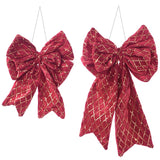 Sm Velvet Sequin Bow Hang