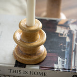 4 Beige Ceramic Candle Holder