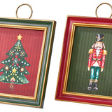 Wd Nn Tree/Nutcracker Pic 2 Asst
